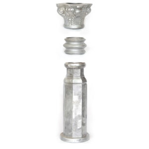Kit: Base con cuello + nudo + capitel cuadrado 4"